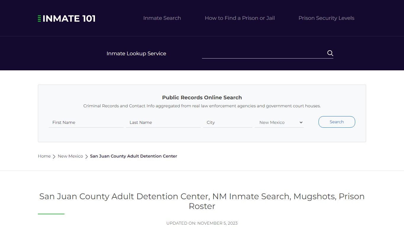 San Juan County Adult Detention Center, NM Inmate Search, Mugshots ...